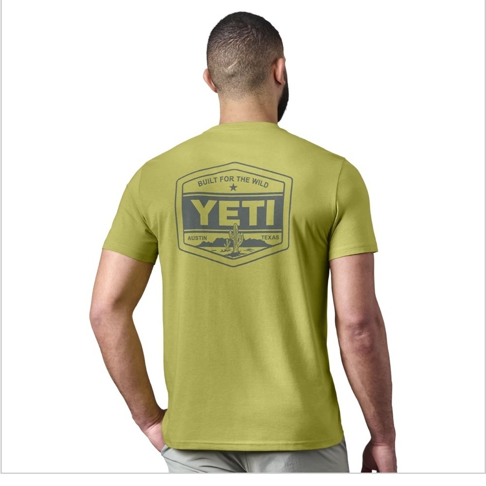 YETI BUILT FOR THE WILD SHORT SLEEVE T-SHIRT Green Size Medium